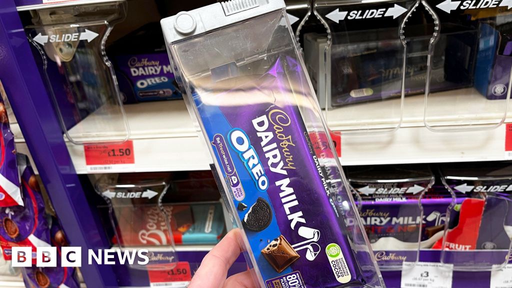 Chocolate kept in anti-theft boxes as shops warn it’s being stolen to order.