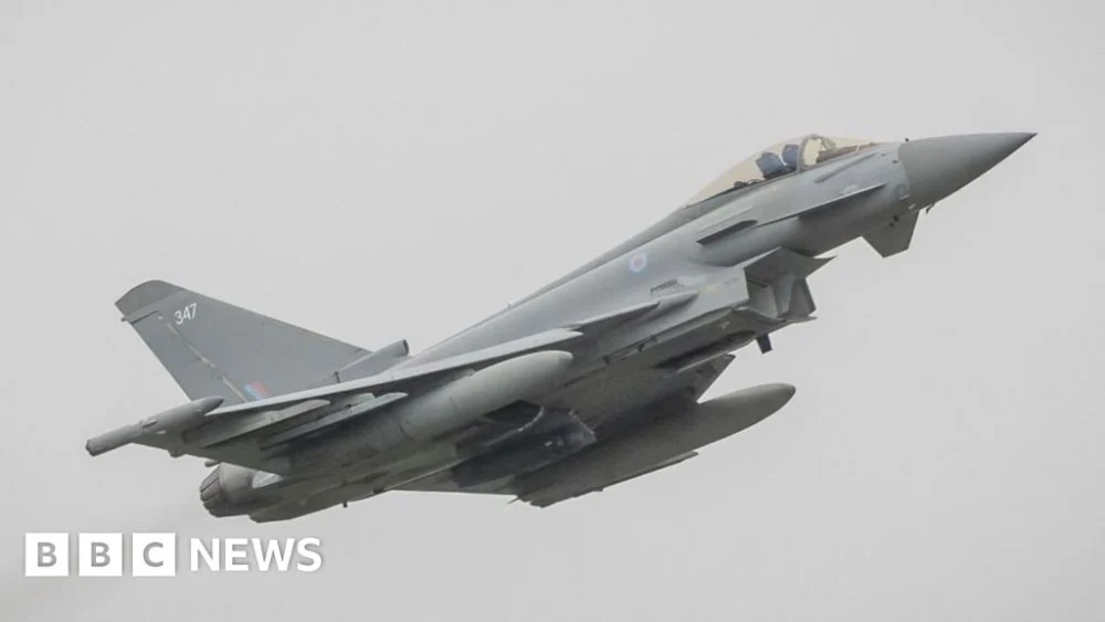 RAF Typhoon jets in action over Bahrain