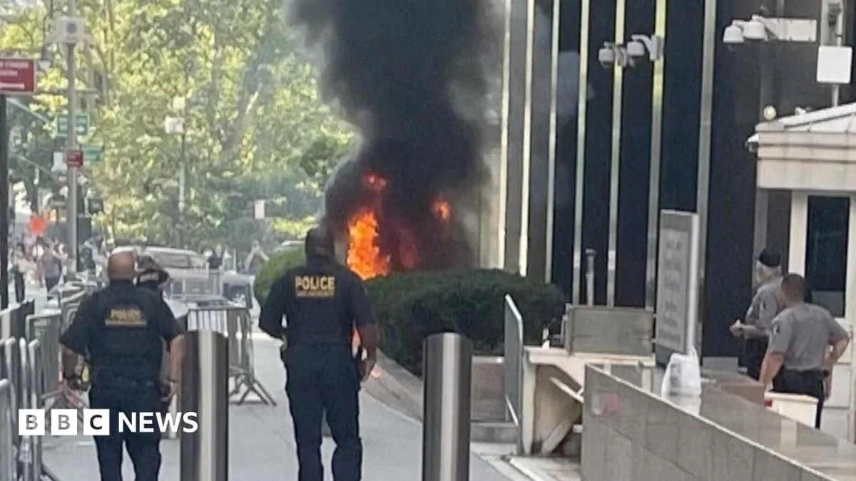 ‘Anti-ICE’ Army veteran set fire outside Manhattan federal building, say officials