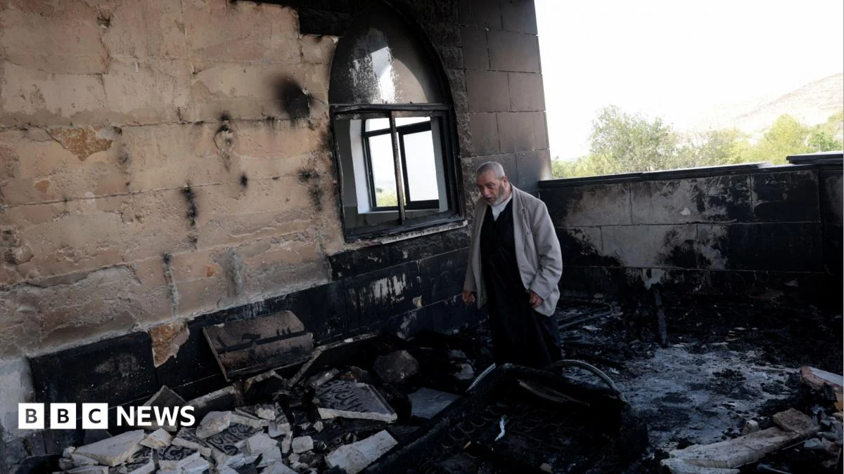 Israeli settlers set fire to mosques, cars and farm land in West Bank, Palestinians say