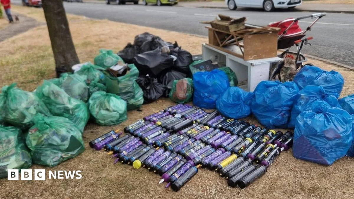 Peterborough litter pickers collect 82 nitrous oxide cans in a day