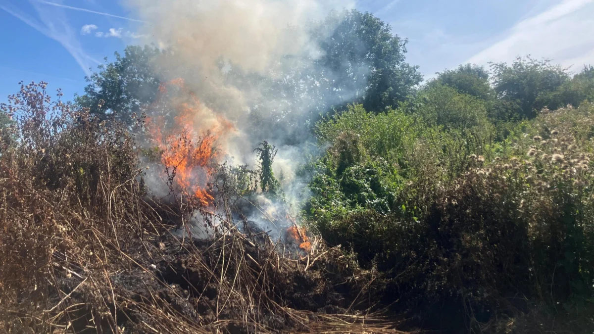 Blaze breaks out at Trafford suspected illegal waste dump