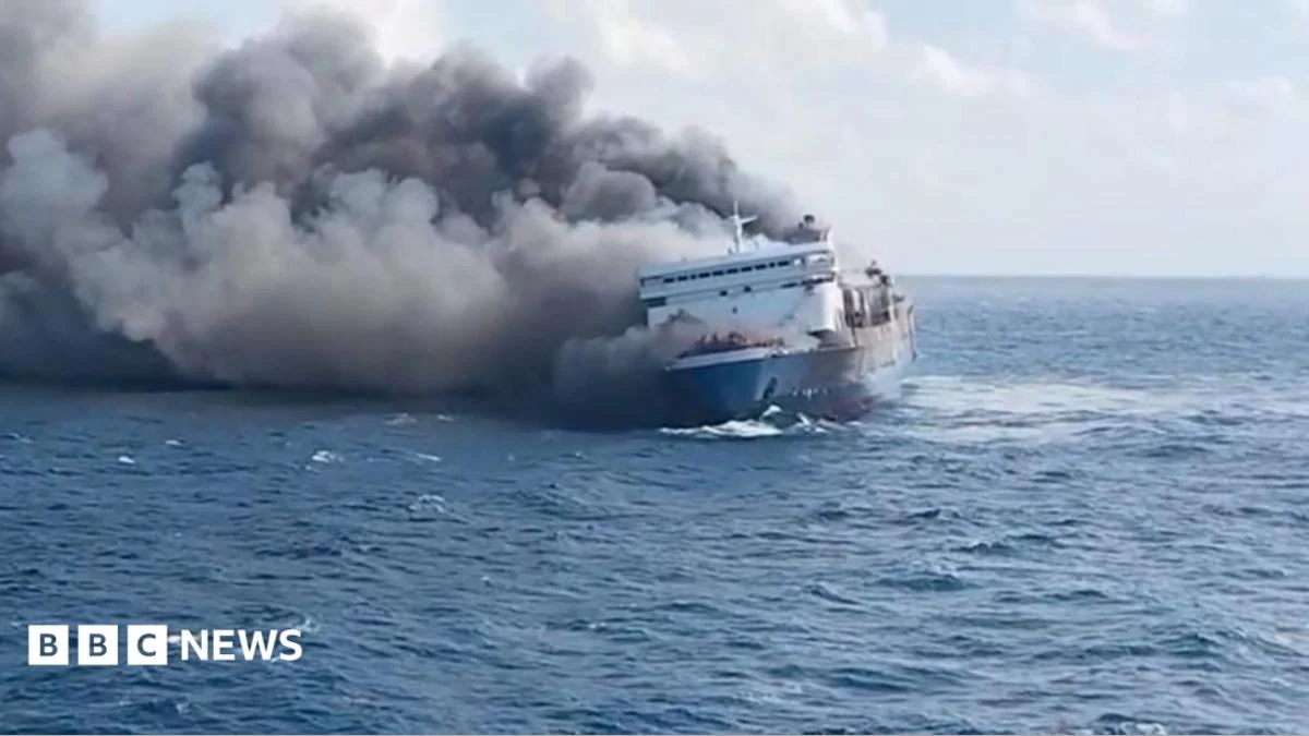 Five dead, 41 missing, after Indonesia ferry catches fire.