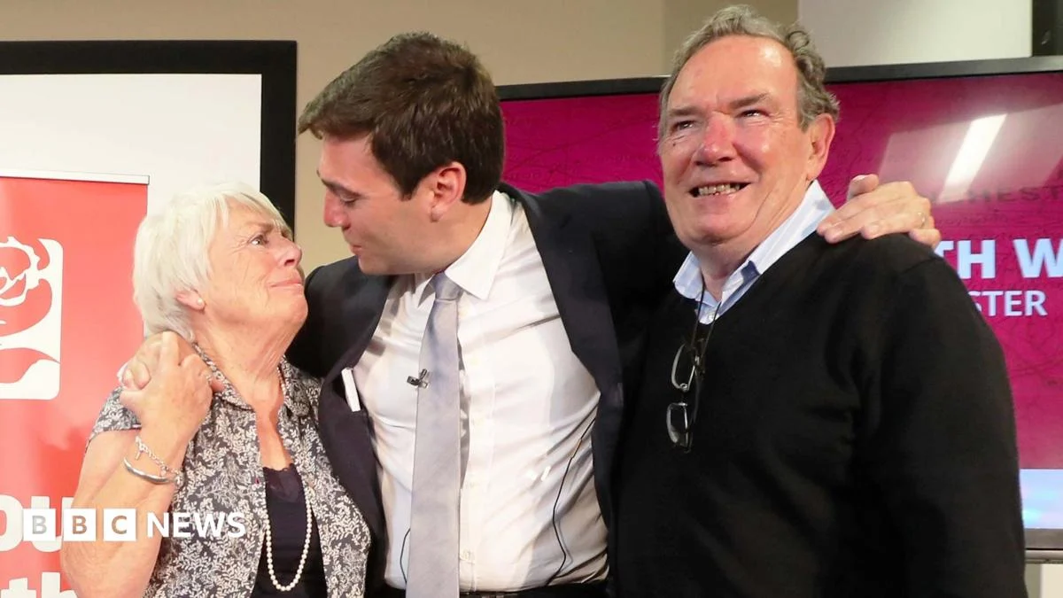 Andy Burnham cancels engagements after death of father.