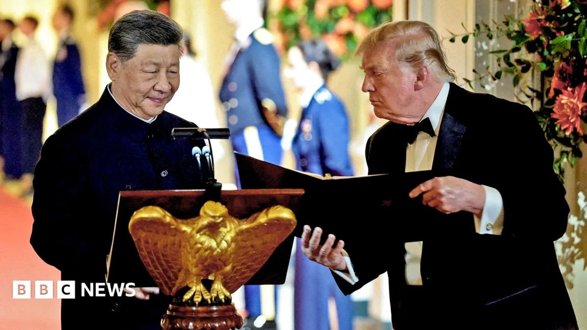 Trump and Xi exchange warm words at state dinner but little progress on key issues