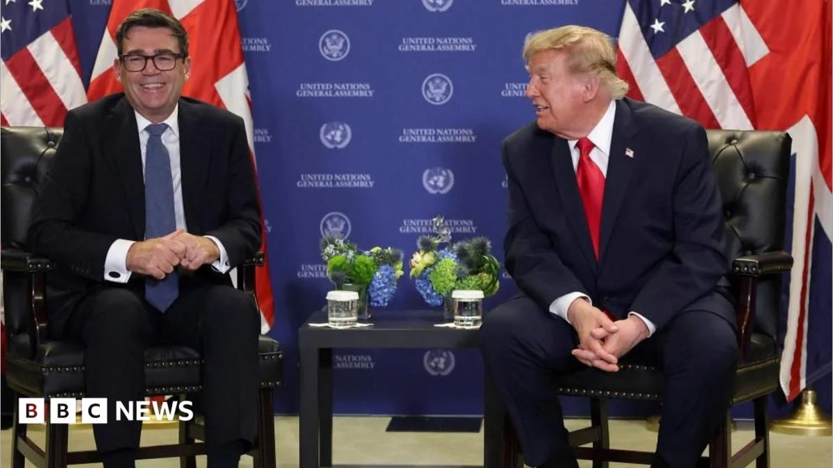 Trump says he can do business with Burnham but criticises ‘terrible’ Chagos deal