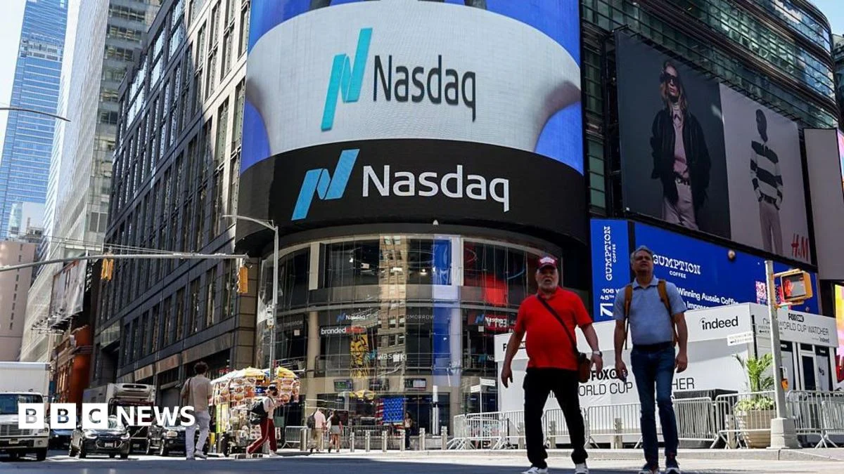 US tech stocks see sharp falls as AI spending nears $1tn.